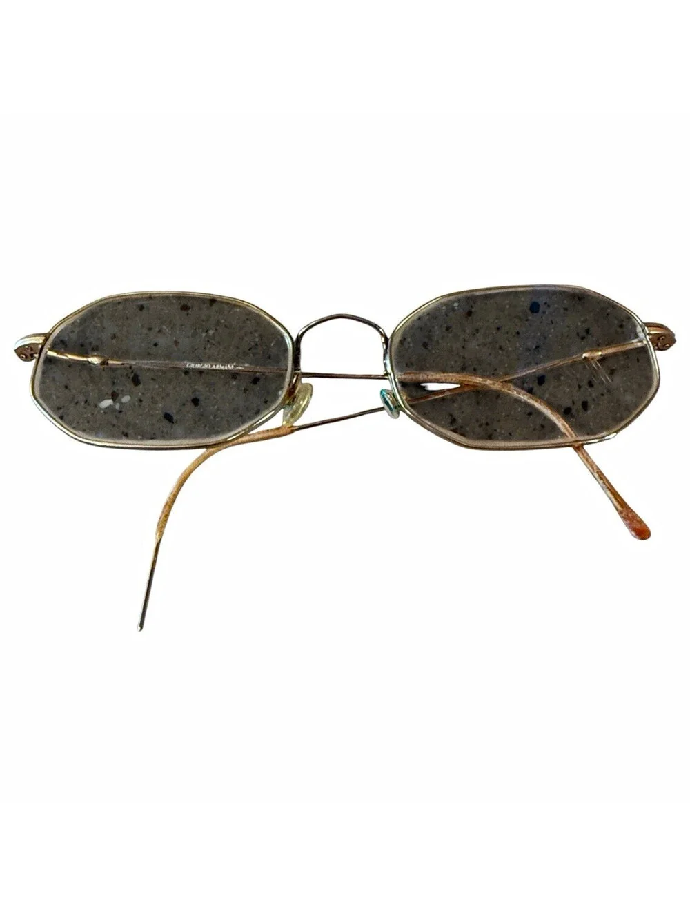 Vintage Women’s Gorgio Armani Rectangle Gold Eye Glasses Frame